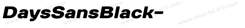 DaysSansBlack字体转换
