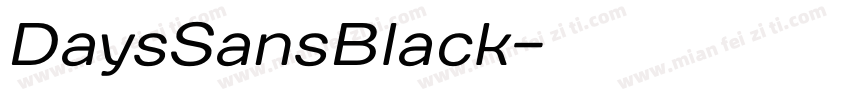 DaysSansBlack字体转换