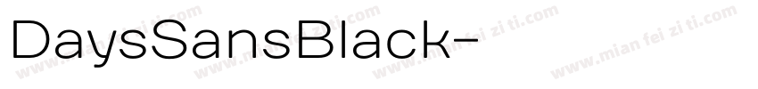 DaysSansBlack字体转换