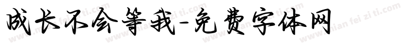 成长不会等我字体转换