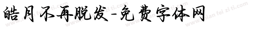 皓月不再脱发字体转换