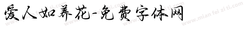爱人如养花字体转换