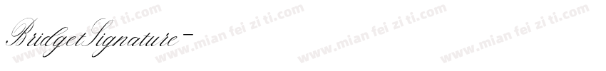 BridgetSignature字体转换