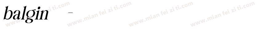 balgin免费下载字体转换