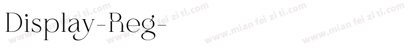 Display-Reg字体转换
