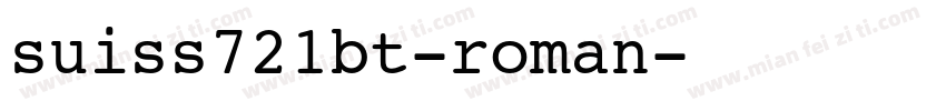 suiss721bt-roman字体转换