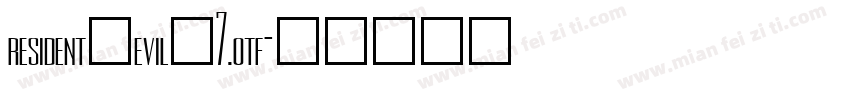 resident_evil_7.otf字体转换