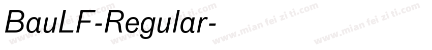 BauLF-Regular字体转换