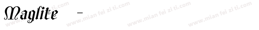 Maglite常规字体字体转换