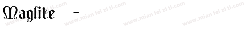 Maglite常规字体字体转换