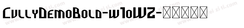 CullyDemoBold-w1oW2字体转换