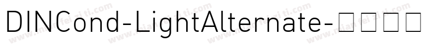 DINCond-LightAlternate字体转换