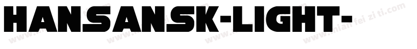 hansansk-light字体转换