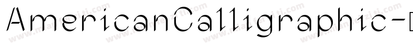 AmericanCalligraphic字体转换