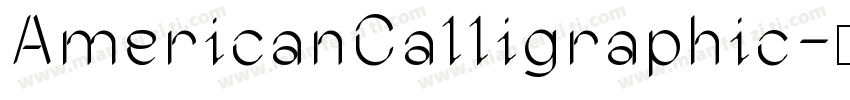 AmericanCalligraphic字体转换