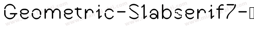 Geometric-Slabserif7字体转换