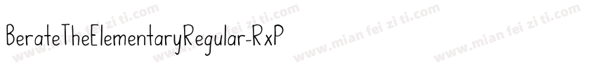 BerateTheElementaryRegular-RxPW字体转换