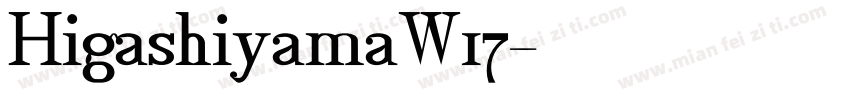 HigashiyamaW17字体转换