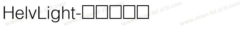 HelvLight字体转换