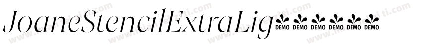 JoaneStencilExtraLig字体转换