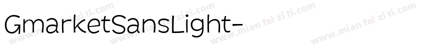GmarketSansLight字体转换