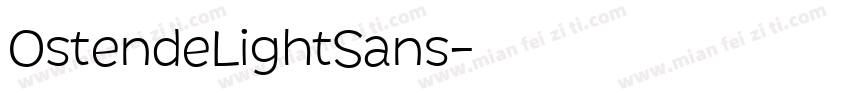 OstendeLightSans字体转换