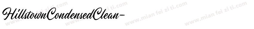 HillstownCondensedClean字体转换