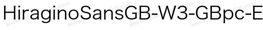 HiraginoSansGB-W3-GBpc-EUC-H字体转换