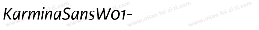 KarminaSansW01字体转换