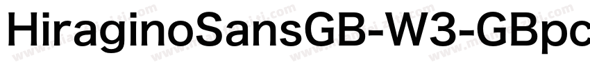 HiraginoSansGB-W3-GBpc-EUC-H字体转换