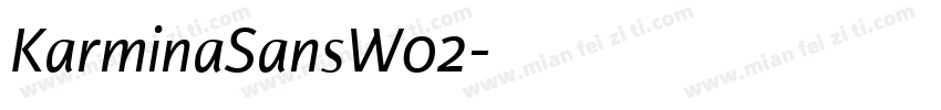 KarminaSansW02字体转换