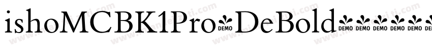 ishoMCBK1Pro-DeBold字体转换