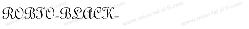 ROBTO-BLACK字体转换