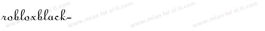 robloxblack字体转换