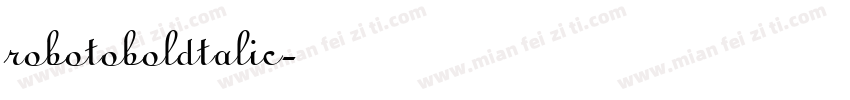 robotoboldtalic字体转换