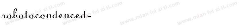 robotocondenced字体转换