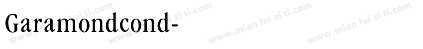 Garamondcond字体转换