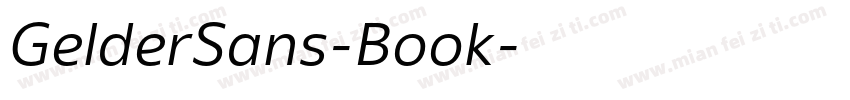 GelderSans-Book字体转换