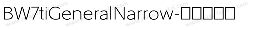 BW7tiGeneralNarrow字体转换