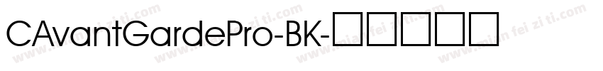 CAvantGardePro-BK字体转换