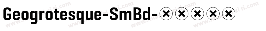 Geogrotesque-SmBd字体转换