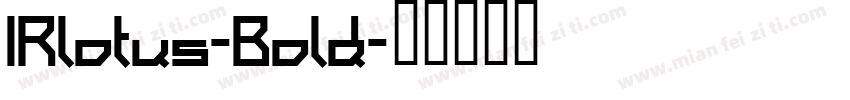 IRlotus-Bold字体转换