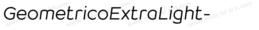 GeometricoExtraLight字体转换