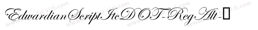 EdwardianScriptItcDOT-RegAlt字体转换