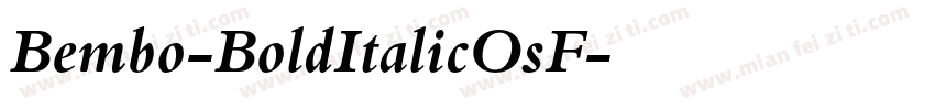 Bembo-BoldItalicOsF字体转换