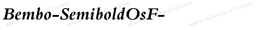Bembo-SemiboldOsF字体转换
