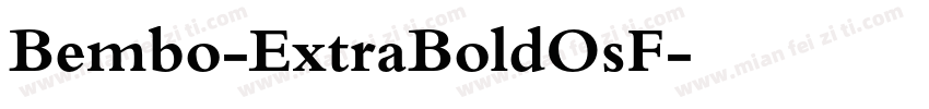 Bembo-ExtraBoldOsF字体转换