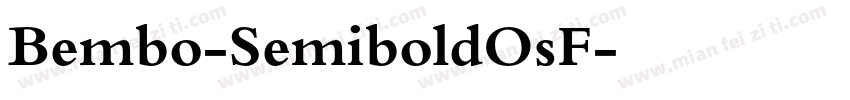 Bembo-SemiboldOsF字体转换