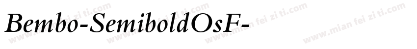 Bembo-SemiboldOsF字体转换