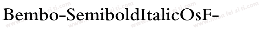 Bembo-SemiboldItalicOsF字体转换